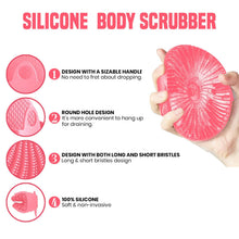 Load image into Gallery viewer, Antimicrobial Silicone Non Slip Exfoliating Body Scrubber