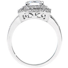 Load image into Gallery viewer, Sterling Silver Emerald Cubic Zirconia Ring -2.25 ct tw