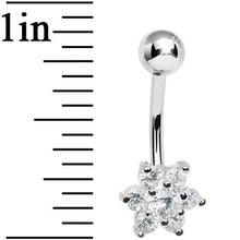 Load image into Gallery viewer, 925 Sterling Silver Cubic Zirconia Flower Belly Ring