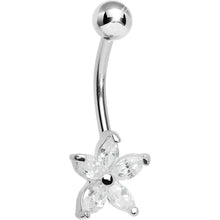Load image into Gallery viewer, 925 Sterling Silver Cubic Zirconia Lily Belly Ring