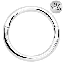 Load image into Gallery viewer, 14k Solid White Gold Hinged Segment Ring Elegance 18G 5/16