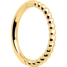 Load image into Gallery viewer, 14k Solid Yellow Gold Hinged Segment Ring Forward Facing Twisted 18G 5/16