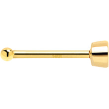 Load image into Gallery viewer, Solid 14k Yellow Gold 1.5mm Cubic Zirconia Nose Bone