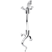 Load image into Gallery viewer, 16G Solid 14k White Gold Lizard Belly Ring