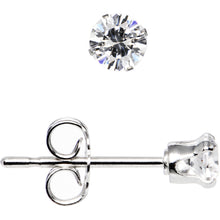 Load image into Gallery viewer, 925 Sterling Silver CZ Stud Earrings