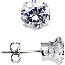 Load image into Gallery viewer, 925 Sterling Silver CZ Stud Earrings