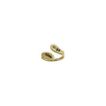 Load image into Gallery viewer, 10K Yellow Gold Black Cubic Zirconia Wrap Toe Ring