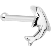 Load image into Gallery viewer, Solid 14K White Gold Dolphin Nose Bone