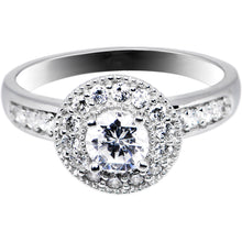 Load image into Gallery viewer, Sterling Silver Round Cubic Zirconia Ring -.80 ct tw