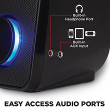 Load image into Gallery viewer, GOgroove SonaVERSE UB2 USB‑Powered 2‑Way Speakers (Blackout)