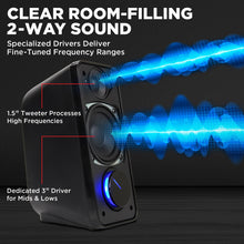 Load image into Gallery viewer, GOgroove SonaVERSE UB2 USB‑Powered 2‑Way Speakers (Blackout)