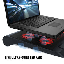 Load image into Gallery viewer, Enhance GXC1 Laptop Stand 5‑Fan USB‑Powered (Red)