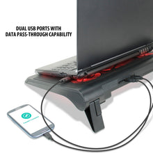 Load image into Gallery viewer, Enhance GXC1 Laptop Stand 5‑Fan USB‑Powered (Red)