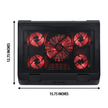 Load image into Gallery viewer, Enhance GXC1 Laptop Stand 5‑Fan USB‑Powered (Red)