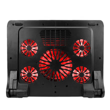 Load image into Gallery viewer, Enhance GXC1 Laptop Stand 5‑Fan USB‑Powered (Red)
