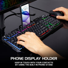 Load image into Gallery viewer, Enhance Infiltrate KL2 Membrane Gaming Keyboard – Multi-Color LED – Metal Build – Quiet Switches