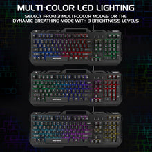 Load image into Gallery viewer, Enhance Infiltrate KL2 Membrane Gaming Keyboard – Multi-Color LED – Metal Build – Quiet Switches