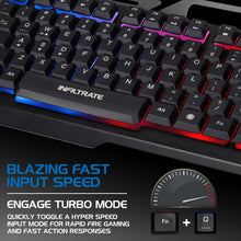 Load image into Gallery viewer, Enhance Infiltrate KL2 Membrane Gaming Keyboard – Multi-Color LED – Metal Build – Quiet Switches