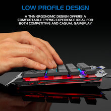 Load image into Gallery viewer, Enhance Infiltrate KL2 Membrane Gaming Keyboard – Multi-Color LED – Metal Build – Quiet Switches