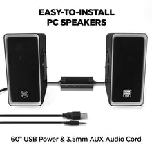 Load image into Gallery viewer, GOgroove SonaVERSE O2i USB‑Powered LED Speaker Driver 2.0 – 14 W Peak