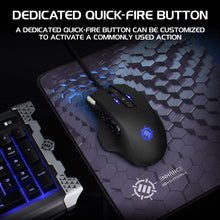 Load image into Gallery viewer, Enhance Theorem 2 MMO Gaming Mouse — 13‑Button, 4000 DPI, Black