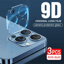 Load image into Gallery viewer, 9D Camera Lens Tempered Glass For iPhone 14 13 12 11 Pro Max Mini Screen Protector XR X XS Max 7 8 Plus SE 2020 Protective Glass Anti-Scratch Tempered Glass Camera Protector