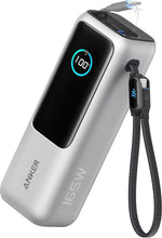 Load image into Gallery viewer, Anker 25000mAh Laptop Power Bank – 100W Triple USB-C with Built-In Cables