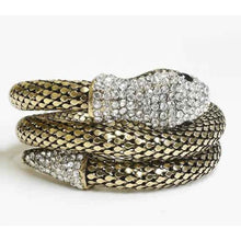 Load image into Gallery viewer, Exotic Designer Sultry Crystal Snake Bracelet