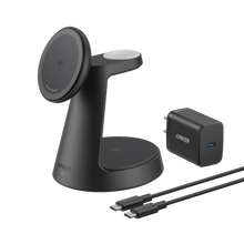 Load image into Gallery viewer, Anker MagGo Wireless Charging Station (3-in-1, Dock Stand)