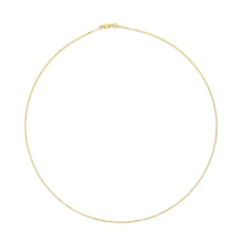 Load image into Gallery viewer, Solid 14K Yellow Gold 0.75mm Classic Box Chain Necklace. Unisex Chain - Size 16 Inches