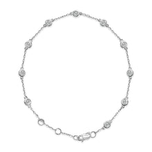 Load image into Gallery viewer, 14K White Gold 1/2 Cttw Bezel Set Lab Grown Diamond Station Bracelet