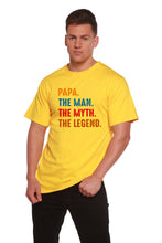 Load image into Gallery viewer, Papa, the Man, the Myth, the Legend Men's Bamboo Viscose/Organic Cotton Short Sleeve Graphic T-Shirt