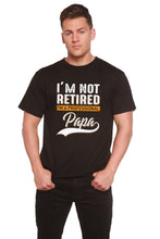 Load image into Gallery viewer, I'm not Retired Men's Bamboo Viscose/Organic Cotton Short Sleeve Graphic T-Shirt