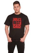 Load image into Gallery viewer, World's Best Dad Men's Bamboo Viscose/Organic Cotton Short Sleeve Graphic T-Shirt