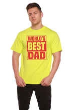 Load image into Gallery viewer, World's Best Dad Men's Bamboo Viscose/Organic Cotton Short Sleeve Graphic T-Shirt