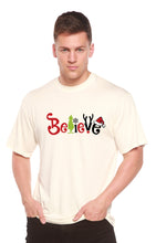 Load image into Gallery viewer, Believe Christmas Printed Men's Bamboo T-Shirt