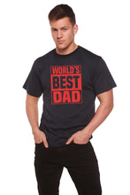 Load image into Gallery viewer, World's Best Dad Men's Bamboo Viscose/Organic Cotton Short Sleeve Graphic T-Shirt