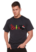 Load image into Gallery viewer, Believe Christmas Printed Men's Bamboo T-Shirt