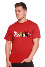 Load image into Gallery viewer, Believe Christmas Printed Men's Bamboo T-Shirt