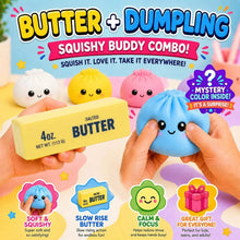 Load image into Gallery viewer, 2-Pack: Squishy Dumpling & Butter Combo Pack – Slow Rising Fidget Toys
