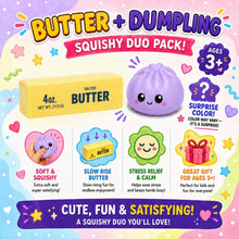 Load image into Gallery viewer, 2-Pack: Squishy Dumpling & Butter Combo Pack – Slow Rising Fidget Toys