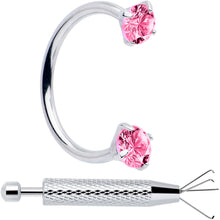 Load image into Gallery viewer, Double Gem Horseshoe Nose Ring Kit with Ball Grabber