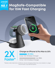 Load image into Gallery viewer, Anker MagGo Wireless Charging Station (3-in-1, Dock Stand)