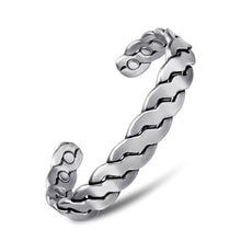 Load image into Gallery viewer, Adjustable Cuff Copper Magnetic Therapy Bracelet Bangle for Men and Women Twisted Design