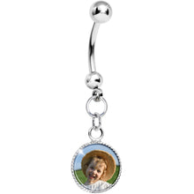 Load image into Gallery viewer, Custom Dangle Full Color Photo Belly Ring