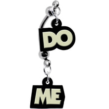 Load image into Gallery viewer, Do Me Glow in the Dark Dangle Double Mount Belly Ring