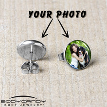 Load image into Gallery viewer, Custom Full Color Photo Stud Earrings