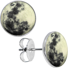 Load image into Gallery viewer, Moon Glow in the Dark Stud Earrings