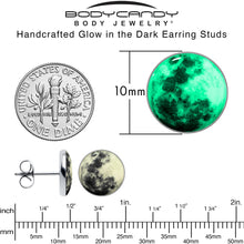 Load image into Gallery viewer, Moon Glow in the Dark Stud Earrings
