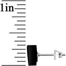 Load image into Gallery viewer, Black Acrylic Heart Stud Earrings